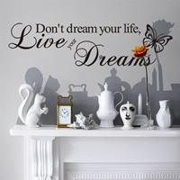 Wall Stickers & Decals, PVC Plastic, Letter, adhesive, 57x15cm, Sold By PC