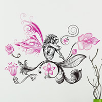 Wall Stickers & Decals PVC Plastic Flower adhesive & waterproof Sold By PC