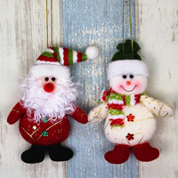 velours de coton Ornements suspendus de Noël, Bijoux de Noël & styles différents pour le choix, 80x150mm, Vendu par PC