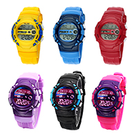 VILAM® Barn Watch, Plast, med ROSTFRITT STÅL, Liv vattenresistent & för barn & justerbar, fler färger för val, 40.5x6mm, Längd Ca 7.8 inch, Säljs av PC