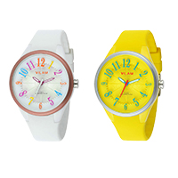 VILAM® Børn Watch, Plast, med Glas & Stainless Steel, Livsbestandig & for børn, flere farver til valg, Længde Ca. 7.8 inch, Solgt af PC