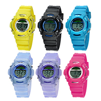 Silicone, with Glass, Life water resistant & for children, more colors for choice, 40x11mm, Length:Approx 8.0 Inch, Sold By PC