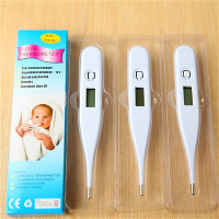 Kunststoff Digitales Thermometer, mit Edelstahl, LED, weiß, 20x125x9mm, verkauft von PC