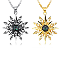 Stainless Steel Pendants 316 Stainless Steel plated with compass & blacken 52mm Approx 6-8mm Sold By PC