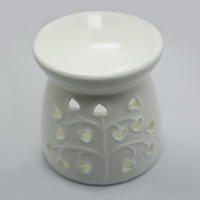 Porcelana Sostenedor de vela, Vaso, hueco, Blanco, 100x100mm, Vendido por UD