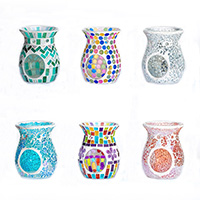 Räucherstäbchen, Glas, Transluzente & Mosaik & verschiedene Muster für Wahl, 105x135mm, verkauft von PC
