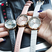 GUOU® Unisex Nakit Watch, Cink Alloy, s Staklo & Nehrđajući čelik, pozlaćen, Život otporan na vodu & za žene, više boja za izbor, 36x10mm, Dužina Približno 8.5 inčni, Prodano By PC