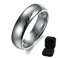 Tungsten Steel Ring Finger, Acier de tungstène, Placage, normes différentes pour le choix & pour femme, couleur originale, 6mm, Vendu par PC