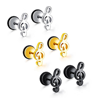 Stainless Steel Ear Piercing Jewelry, 316 Stainless Steel, plated, for woman, more colors for choice, 11mm, Sold By Pair