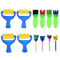 Plastic Painting Set with Sponge for children 85-100mm Sold By Set