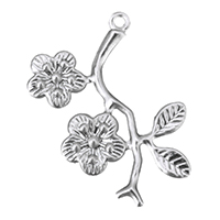 Stainless Steel Pendants, Branch, original color, 28x25x1.50mm, Hole:Approx 1mm, 500PCs/Lot, Sold By Lot
