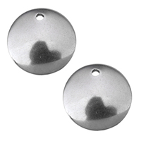 Stainless Steel Pendant Setting, Flat Round, original color, 13x2mm, Hole:Approx 1mm, 500PCs/Lot, Sold By Lot
