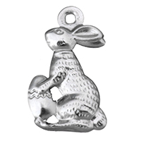 Stainless Steel Animal Pendants, Rabbit, original color, 10x18x3mm, Hole:Approx 1mm, 500PCs/Lot, Sold By Lot