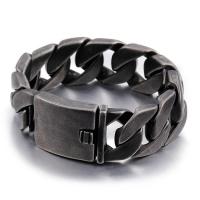 Men Bracelet 316 Stainless Steel black ionic twist oval chain & for man 25mm Sold Per Approx 8.5 Inch Strand