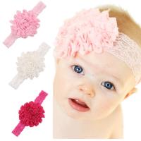 Headband, Cloth, with Chiffon, for children, more colors for choice, 10.5cm, Sold By PC