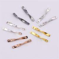 Brass Jewelry Connector, plated, 1/1 loop, Random Color, nickel, lead & cadmium free, 18.50x2x0.60mm, Hole:Approx 1mm, 100PCs/Bag, Sold By Bag