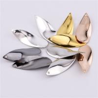 Brass Jewelry Pendants, Teardrop, plated, Random Color, nickel, lead & cadmium free, 22.40x8.60x0.30mm, Hole:Approx 1mm, 100PCs/Bag, Sold By Bag