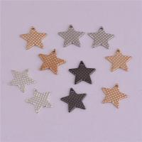 Brass Jewelry Pendants, Star, plated, Random Color, nickel, lead & cadmium free, 7.5x0.5mm, Hole:Approx 0.6mm, 100PCs/Bag, Sold By Bag