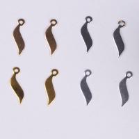 Brass Jewelry Pendants, plated, Random Color, nickel, lead & cadmium free, 12x4x0.30mm, 200PCs/Bag, Sold By Bag