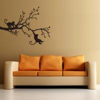 Wall Stickers & Decals PVC Plastic Tree With Animal Pattern & adhesive & waterproof Sold By Set