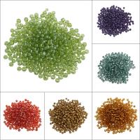 Blandet Glass Seed Beads, Glas Seed Beads, Runde, flere farver til valg, 3x3.6mm, Ca. 4500PC/Bag, Solgt af Bag