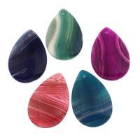 Lace Agate Pendants, Teardrop, 30x45x6mm, Hole:Approx 1mm, 5PCs/Bag, Sold By Bag