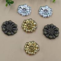 Brass Bead Cap, Flower, plated, more colors for choice, nickel, lead & cadmium free, 23mm, Hole:Approx 1.5mm, 100PCs/Bag, Sold By Bag