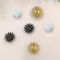 Brass Bead Cap, Flower, plated, more colors for choice, nickel, lead & cadmium free, 10mm, Hole:Approx 2mm, 100PCs/Bag, Sold By Bag