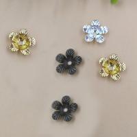 Brass Bead Cap, Flower, plated, more colors for choice, nickel, lead & cadmium free, 11mm, Hole:Approx 2mm, 100PCs/Bag, Sold By Bag