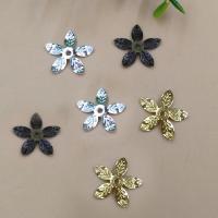 Brass Bead Cap, Flower, plated, more colors for choice, nickel, lead & cadmium free, 15mm, Hole:Approx 1.5mm, 100PCs/Bag, Sold By Bag