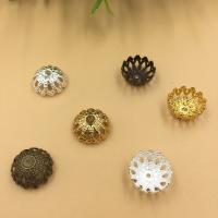 Brass Bead Cap, Flower, plated, different size for choice, more colors for choice, nickel, lead & cadmium free, Hole:Approx 1.5mm, 100PCs/Bag, Sold By Bag