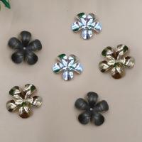 Capuchon pour perle en laiton, fleur, Placage, plus de couleurs à choisir, protéger l'environnement, sans nickel, plomb et cadmium, 15mm, Trou:Environ 1.5mm, 100PC/sac, Vendu par sac