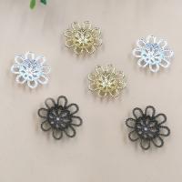 Brass Bead Cap, Flower, plated, more colors for choice, nickel, lead & cadmium free, 18mm, Hole:Approx 1.5mm, 100PCs/Bag, Sold By Bag