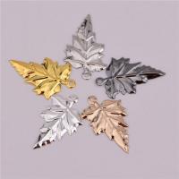 Brass Jewelry Pendants, Leaf, Random Color, nickel, lead & cadmium free, 23x14.50x0.30mm, Hole:Approx 1mm, 100PCs/Bag, Sold By Bag