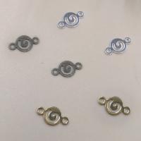 Brass Jewelry Connector Flat Round plated 1/1 loop nickel lead & cadmium free 8.5mm Approx 1.5mm Sold By Bag