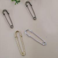 Brass Brooch Findings, plated, more colors for choice, nickel, lead & cadmium free, 51mm, 100PCs/Bag, Sold By Bag