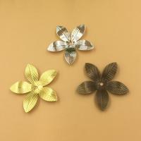 Messing Perlenkappe, Blume, plattiert, keine, frei von Nickel, Blei & Kadmium, 26mm, Bohrung:ca. 1.5mm, 100PCs/Tasche, verkauft von Tasche