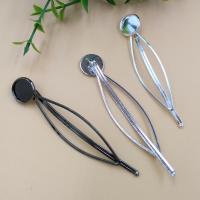 Hair Clip Findings, Brass, with Iron, plated, more colors for choice, nickel, lead & cadmium free, 12mm, 100PCs/Bag, Sold By Bag