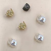 Messing Perlenkappe, Blume, plattiert, keine, frei von Nickel, Blei & Kadmium, 8mm, Bohrung:ca. 2mm, 100PCs/Tasche, verkauft von Tasche