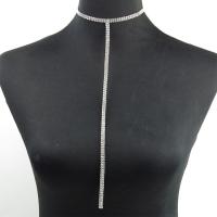 Mode Choker halsband, Zink Alloy, med 3.9Inch extender kedja, plated, för kvinna, fler färger för val, nickel, bly och kadmium gratis, Såld Per Ca 11.8 inch Strand