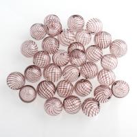 Perles murano faites à la main , chalumeau, Rond, modèles différents pour le choix & creux, 14mm, Trou:Environ 1-2mm, 100PC/sac, Vendu par sac