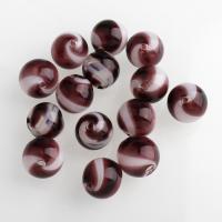 Perles murano faites à la main , chalumeau, Rond, creux, 14mm, Trou:Environ 1-2mm, 100PC/sac, Vendu par sac