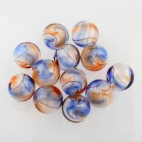 Perles murano faites à la main , chalumeau, Rond, creux, 20mm, Trou:Environ 2-3mm, 100PC/sac, Vendu par sac