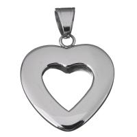 Stainless Steel Heart Pendants, original color, 30x34x5mm, Hole:Approx 7x10mm, Sold By PC