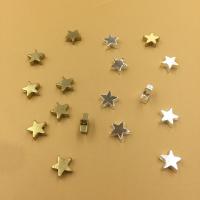 Brass Jewelry Beads, Star, plated, more colors for choice, nickel, lead & cadmium free, 7x3mm, Hole:Approx 2mm, 100PCs/Bag, Sold By Bag