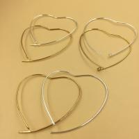 Brass Lever Back Earring Component Heart plated nickel lead & cadmium free Sold By Bag