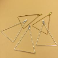 Brass Earring Drop Component Triangle plated nickel lead & cadmium free Approx 1mm Sold By Bag