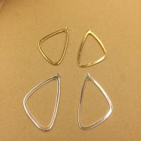 Jewelry Accessories, Brass, Triangle, plated, more colors for choice, nickel, lead & cadmium free, 41x27mm, Hole:Approx 1mm, 100PCs/Bag, Sold By Bag