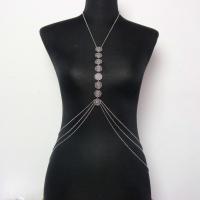 Tibetan Style Body Chain, with 6cm extender chain, plated, for woman, lead & cadmium free, 500mm, Sold Per Approx 19.5 Inch Strand