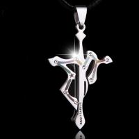 Titanium Steel Pendants Cross platinum color plated Zodiac symbols jewelry Approx Sold By PC